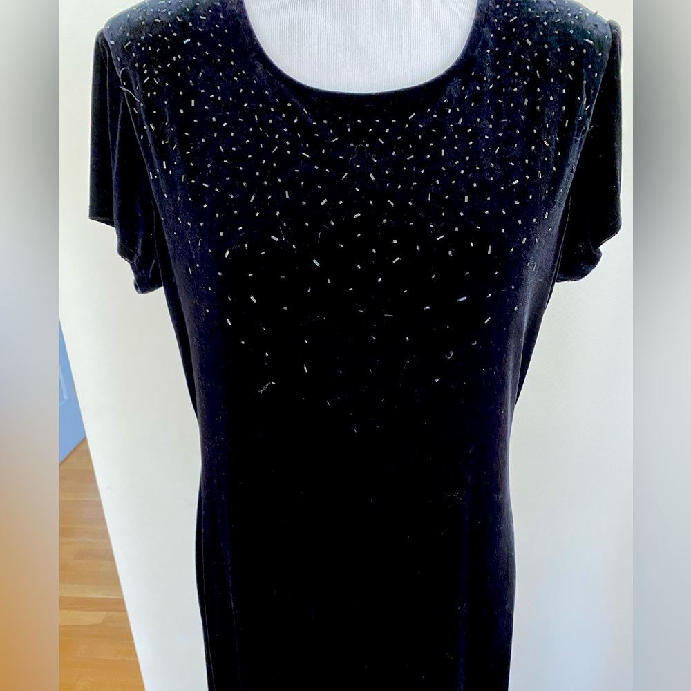J.R. Nites by Caliendo Vintage Velvet Sparkle Gown Size M/L